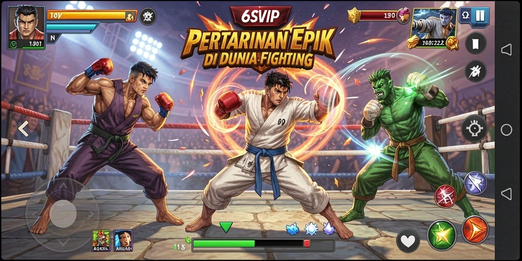 Gameplay seru dengan karakter dan arena yang menarik di 6SVIP.