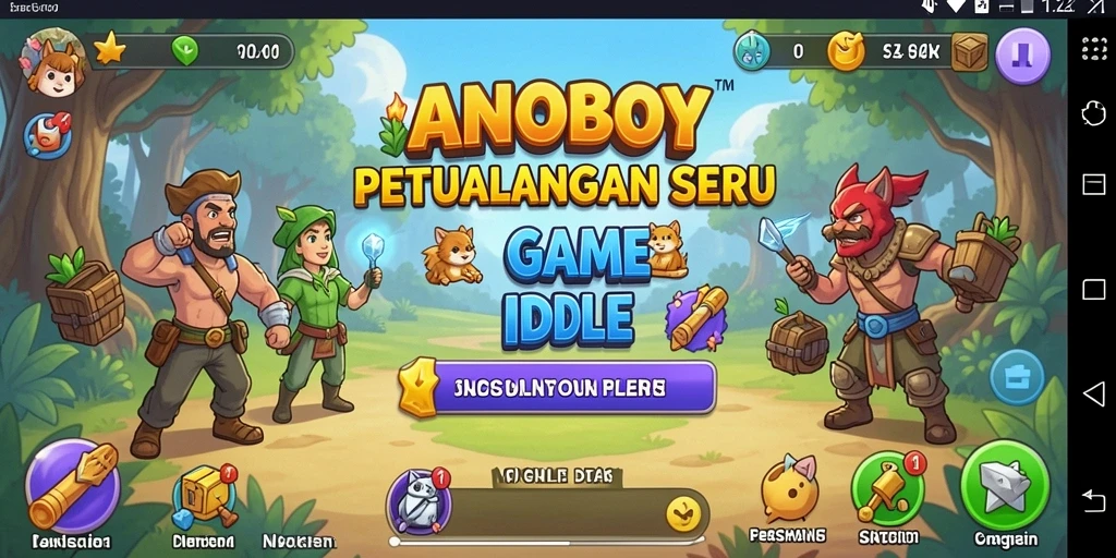 Tampilan gameplay ANOBOY yang menarik dan menghibur.