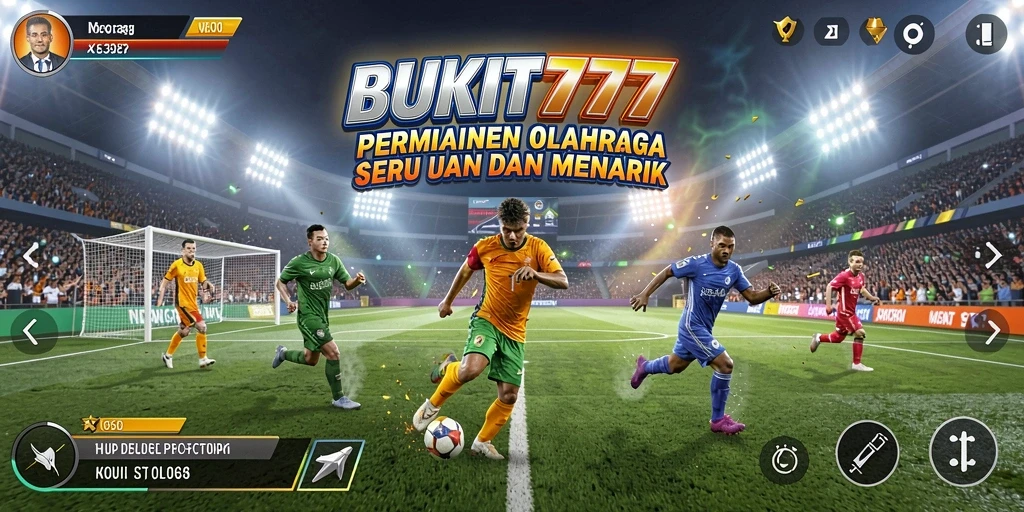 Tampilan gameplay BUKIT777 dengan aksi olahraga yang mendebarkan.