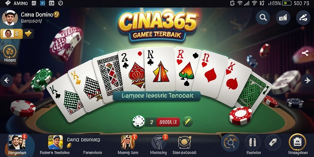 Screenshot gameplay CINA365 menampilkan aksi seru di permainan Domino.