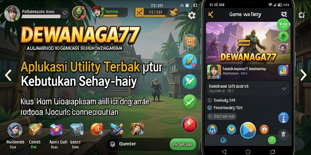Tampilan aplikasi DEWANAGA77 dengan fitur-fitur Utility yang lengkap.