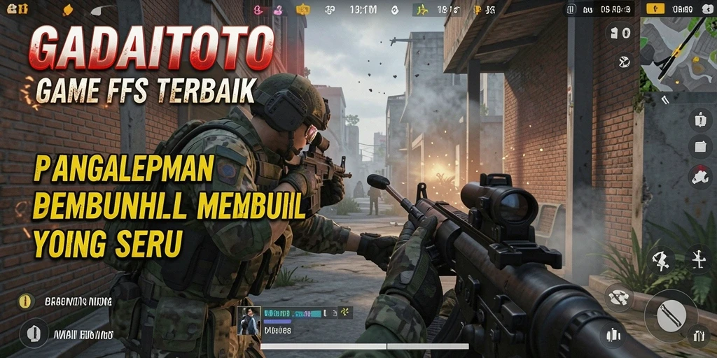 Tampilan seru gameplay GADAITOTO dengan aksi tembak-menembak yang mendebarkan.