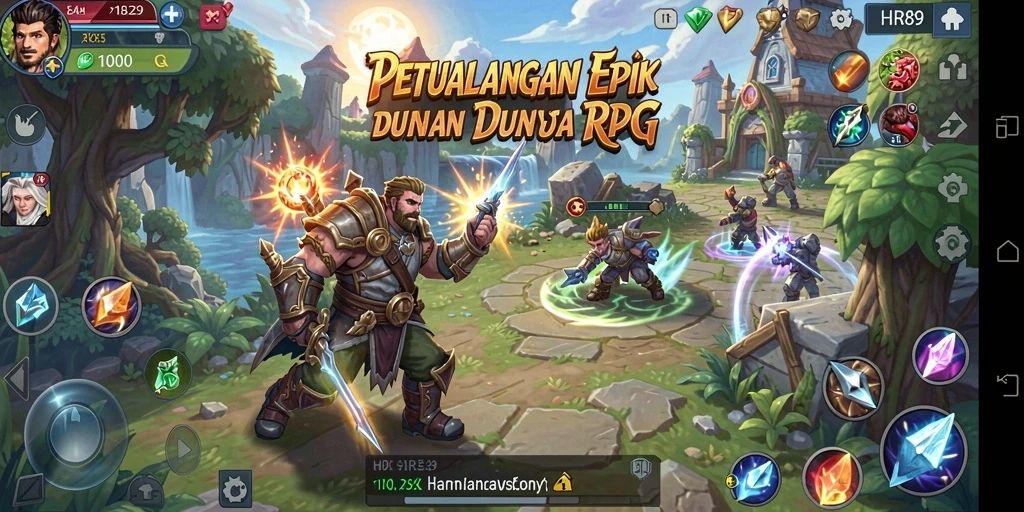 Gameplay seru RPG HR89 dengan grafis menawan.