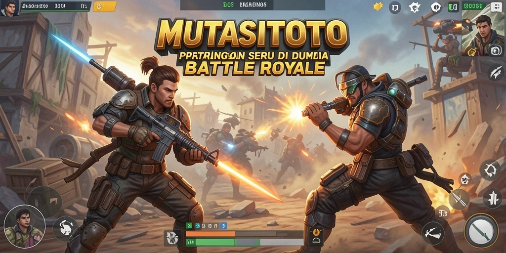 Gameplay seru MUTASITOTO dalam mengalahkan lawan di arena Battle Royale.