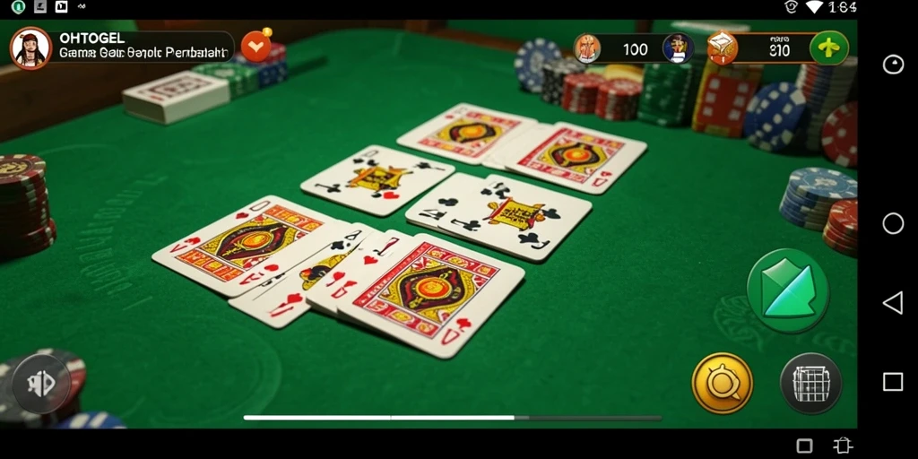 Tampilan menarik gameplay Gaple di OHTOGEL yang seru.