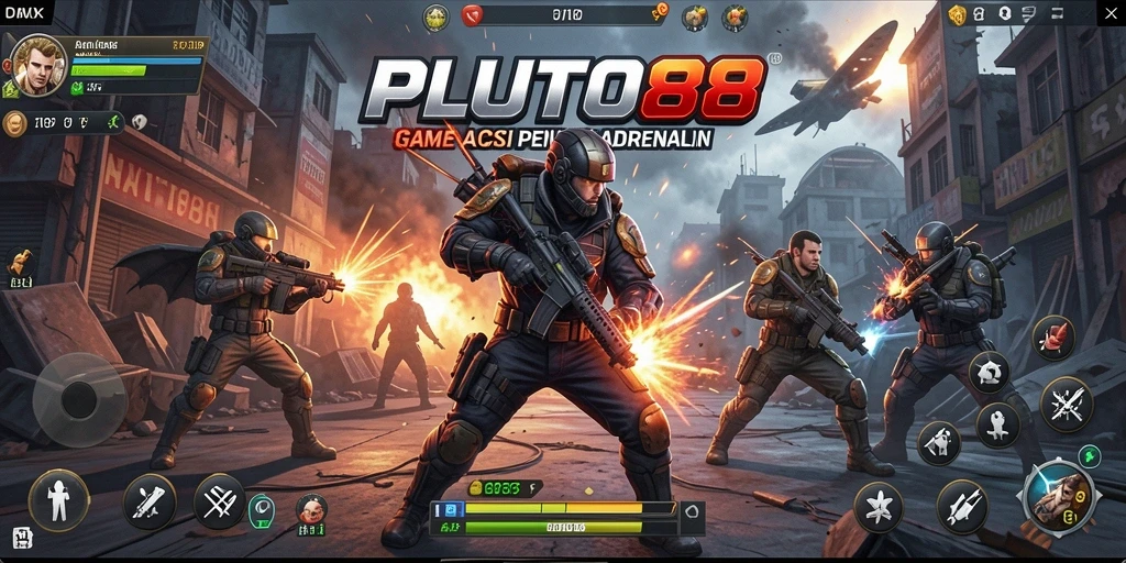 Tangkapan layar gameplay PLUTO88 dengan aksi mendebarkan.