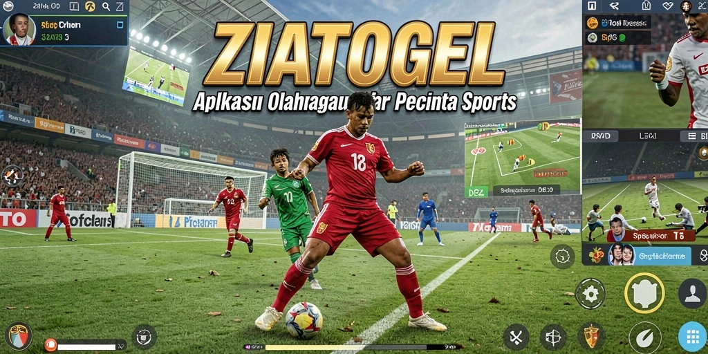 Tampilan utama ZIATOGEL dengan fitur olahraga terkini.